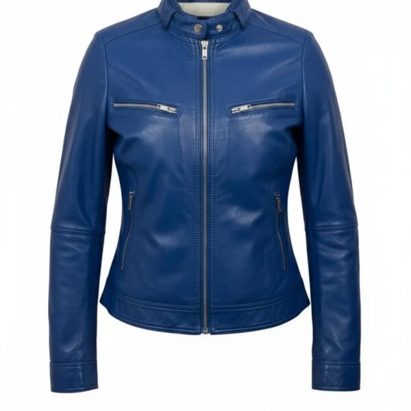 Atlantic Hand-Burnished Sheepskin Biker Jacket Atlantic Hand-Burnished Sheepskin Biker Jacket
