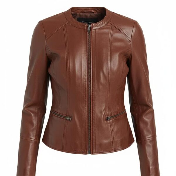 Aurelian Collarless Sheepskin Jacket