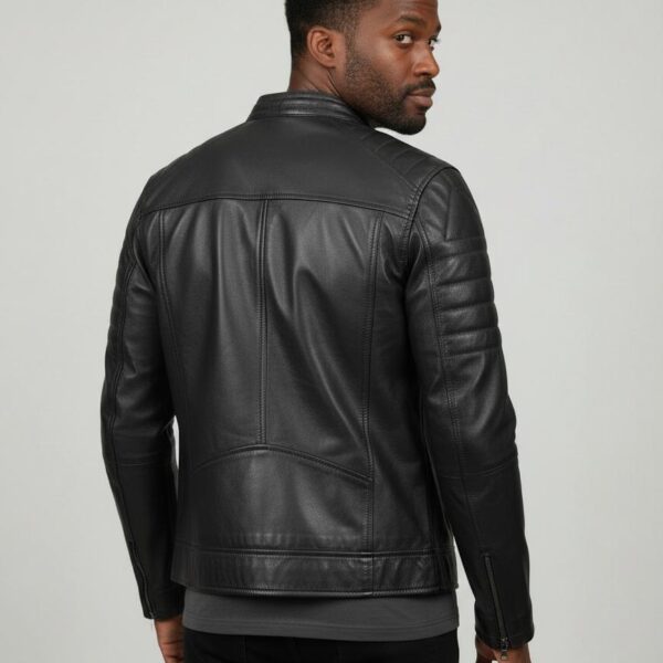 Noir Classic Cafe Racer Lambskin Jacket