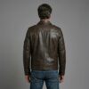 Aviator Heritage Brown Leather Bomber Jacket - 1
