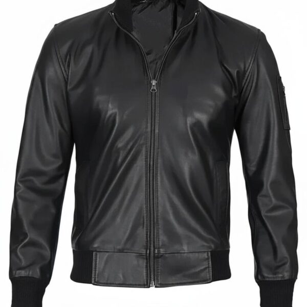 Noir Heritage Cowhide Bomber Jacket